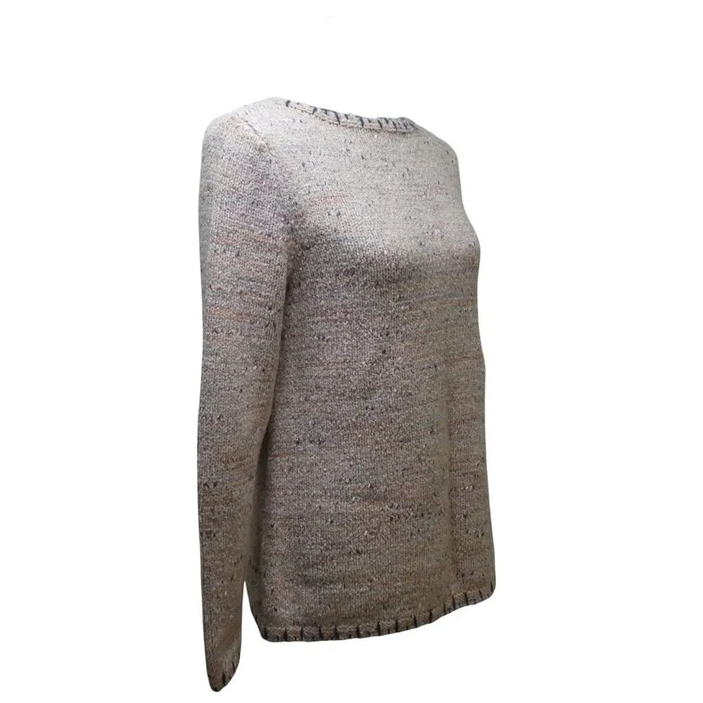 Purejill Pink Crewneck Pullover Knit Sweater Womens Medium